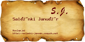 Salánki Január névjegykártya